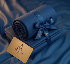 Unstitched Premium Boski Wash & Wear Suit for Men - Ocean Blue Color | Armair Studio