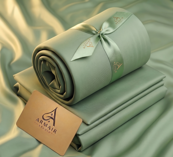 Unstitched Premium Boski Wash & Wear Suit for Men - Soft Pistachio Color | Armair Studio