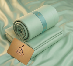 Unstitched Premium Boski Wash & Wear Suit for Men - Cyan Color | Armair Studio