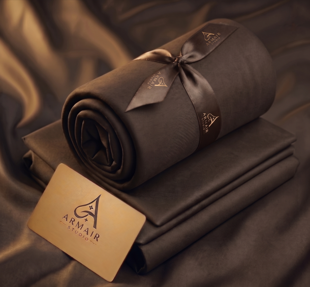 Unstitched Premium Boski Wash & Wear Suit for Men - Dark Brown Color | Armair Studio