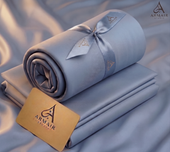 Unstitched Premium Boski Wash & Wear Suit for Men - Sky Blue Color | Armair Studio